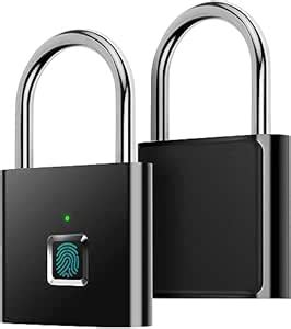 24x7 eMall Finger Print Lock Pad Lock 10 Fingers Ultra-Light One Touch ...