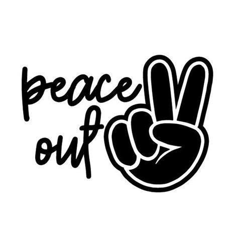 Peace Out SVG File - Etsy