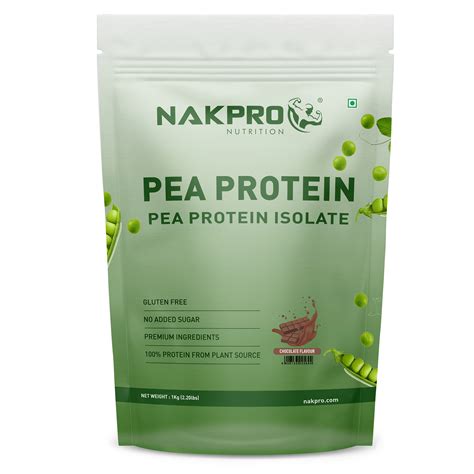 Nakpro 100% Pea Protein Isolate ( 1 Kg (2.2 Lb), Chocolate) | NUTRABAY™