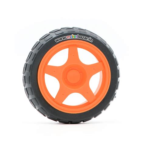 65mmX28mm Robotic Rubber Tyre Wheel for BO Motors
