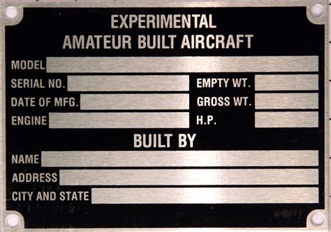 Aircraft Stainless Nameplate : Amazon.in: Car & Motorbike