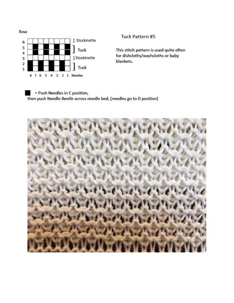 Image result for Knitting Machine Tuck Stitch Patterns