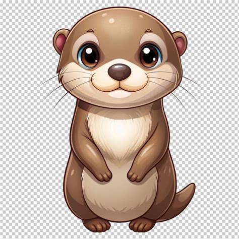 Cute cartoon otter simplified | Premium AI-generated PSD