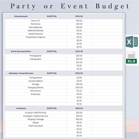 Event Planning Budget Template Excel - prntbl.concejomunicipaldechinu ...