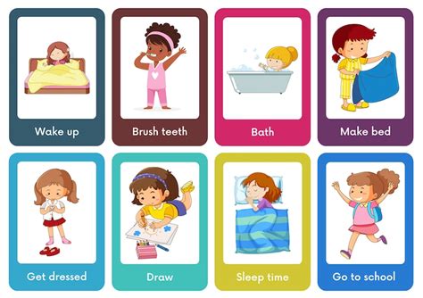 Daily Routine FlashCards 的图像结果