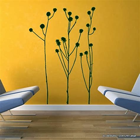 Buy DeStudio Bush Long Grass Twigs Flowers Home Art Decor Removable ...