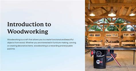 Introduction To Woodworking