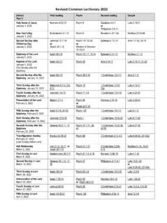 Revised Common Lectionary 2022 - methodist.org.za / revised-common ...