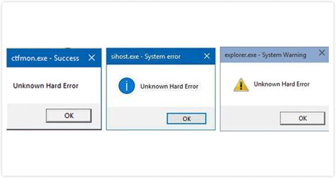 Reparar error sihost.exe unknown hard error en Windows 10