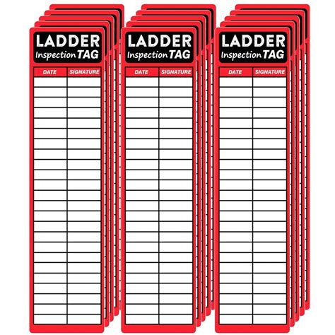 Ladder Inspection Labels 100 Pcs Safety Stickers For Ladders 8 ...