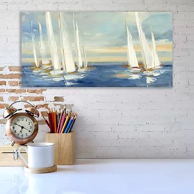 COURTSIDE MARKET Summer Regatta Sunset Canvas Wall Art