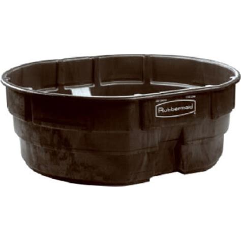 Buy Rubbermaid 300 Gallon Black Resin Stock Tank with Drain Plug Online ...