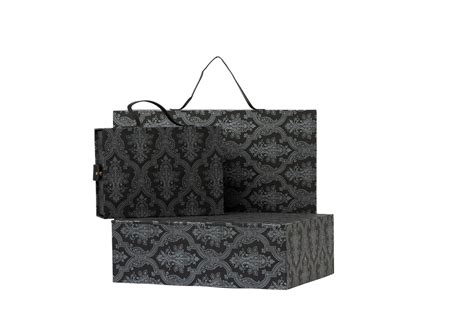 Silver Metallic Motif Gift Box