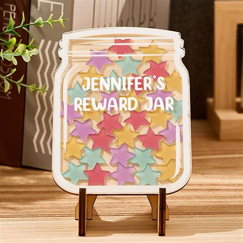 Personalized Stars Magnetic Reward Jar for Students, 16-45 Stars Custom ...