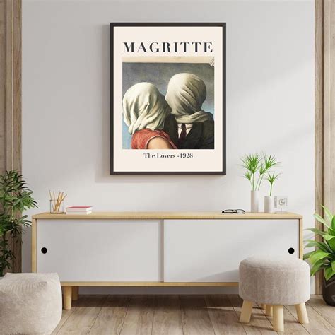 Rene Magritte Poster, Rene Magritte Art Print, Rene Magritte the Lovers ...