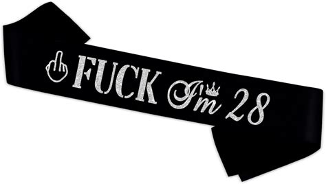 PYQWA Funny Happy 28th Birthday Sash - Black Sash with India | Ubuy