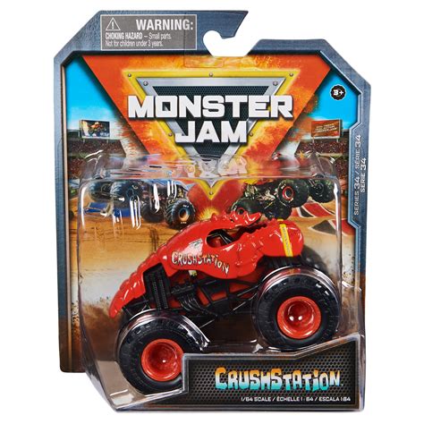 Monster Jam, Official Crushstation Monster Truck, Die-Cast Vehicle, 1:64 Scale, Kids Toys for ...