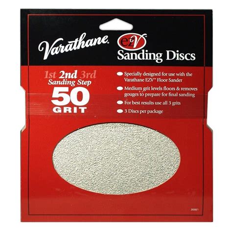 Varathane EZV Medium 50-Grit Disc Sandpaper 0.25-in W x 7.625-in L 3 ...