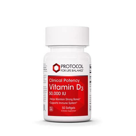 Vitamin D3 50,000 IU Clinical Potency 50,000 IU - Protocol for Life Balance