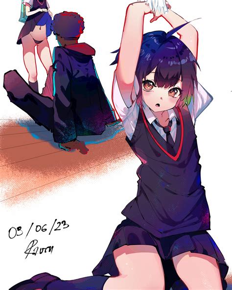 peni parker and miles morales (marvel and 3 more) drawn by raven_mido ...