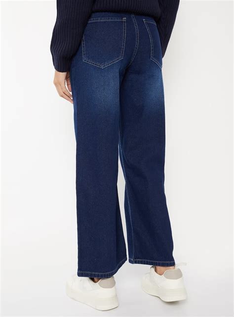 Buy Women Washed High Rise Wide Leg Jeans Online at just Rs. 1299.0 ...