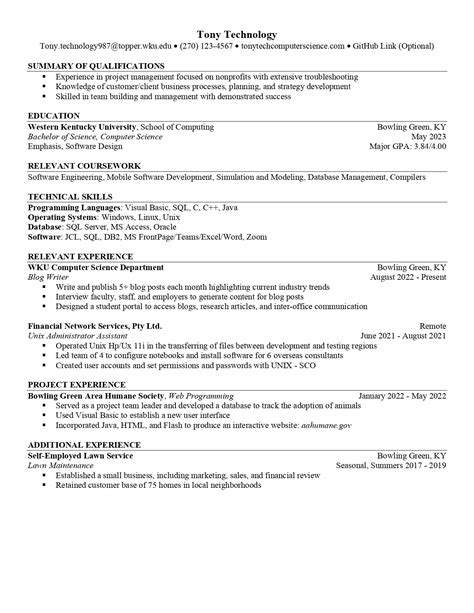 Resumes | Western Kentucky University