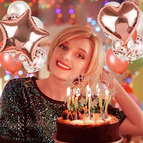 Buy Birthday Balloons, Happy Birthday Banner Decoration Set, Party ...