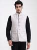JadeBlue Grey Solid Linen Modi Jacket | Regular Fit | 100% Linen ...