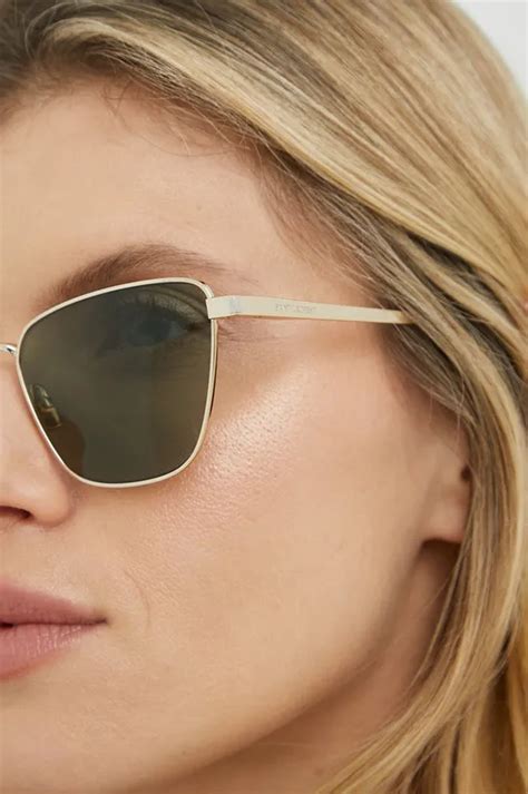 Saint Laurent okulary przeciwsłoneczne damskie kolor złoty SL 551 ...