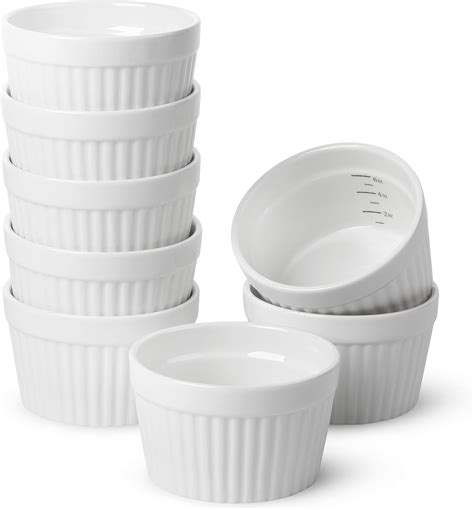 BTaT- Ramekins, Set of 8, Ramekins for Baking, Ramekins 6 oz, Ramekin ...