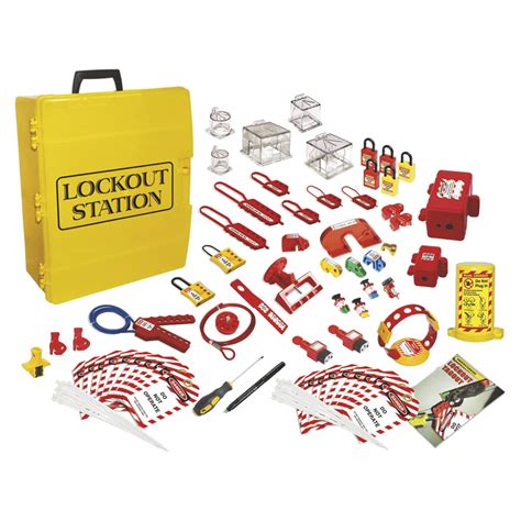 E-Square Yellow Portable Lockout Tagout Kit with Loto Station and Other ...