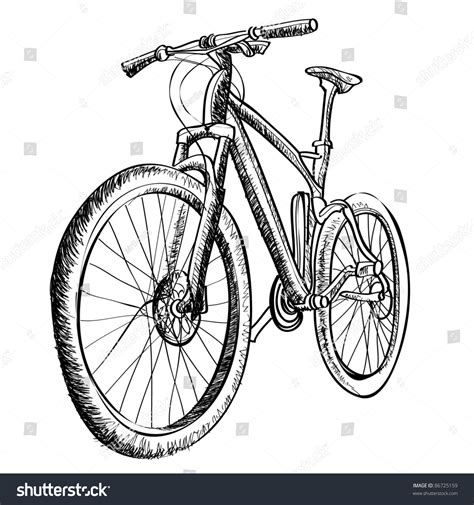 Bicycle Sketch Vector Illustration Stock Vector 86725159 - Shutterstock
