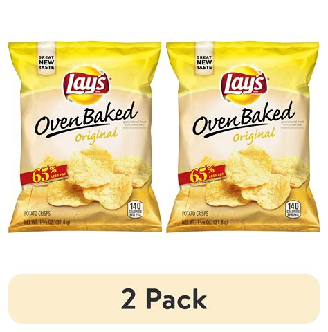 (2 pack) Lay's Oven Baked Original Potato Chips 1.13 oz. Bag - Walmart.com