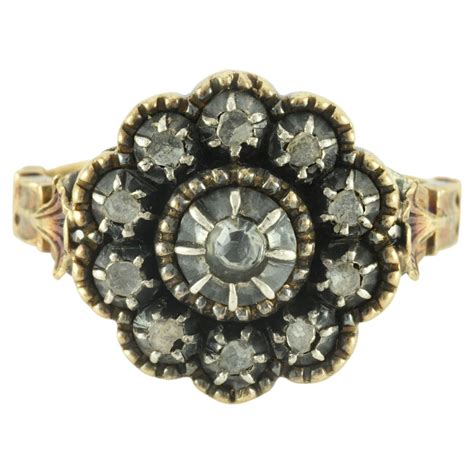 Antique 1800s Men's Diamond Cluster Gold Ring at 1stDibs | antique ...