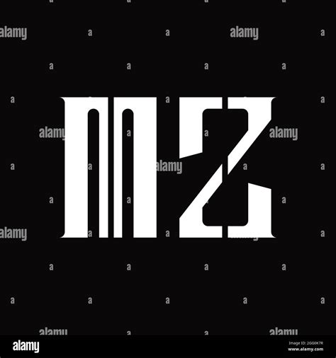 MZ Logo Modern Vintage Monogram Style Stock Vector - Illustration of ...