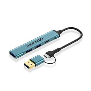 iVOOMi NEXUS401C 2 in 1 Type-C/USB to 4 Port USB Aluminium Hub with ...