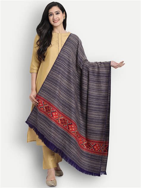 Kullu Stripes Himalayan Shawl | Blue – Zamour