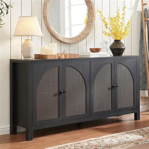 Elegant Black Kitchen Buffet Table: The Perfect Centerpiece for Modern ...