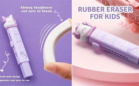 FunBlast Unicorn Cutter Shaped Eraser Set for Kids - Stationary Set ...