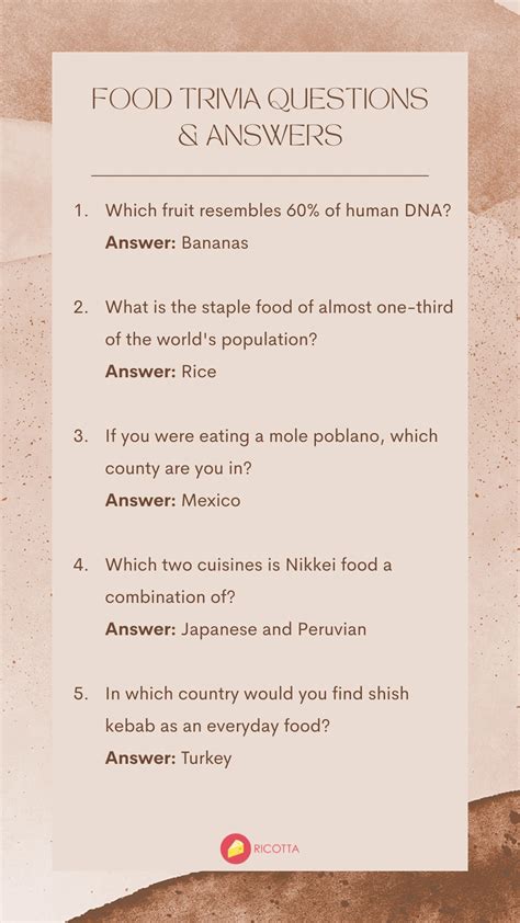 The Ultimate Food Trivia Questions and Answers (2023)
