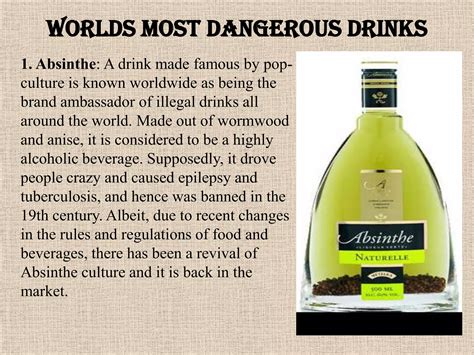 MOST DANGEROUS DRINKS | PPTX
