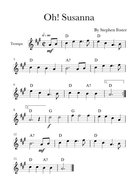 Oh! Susanna (arr. Glauco Fernandes) by Stephen Foster Sheet Music for ...