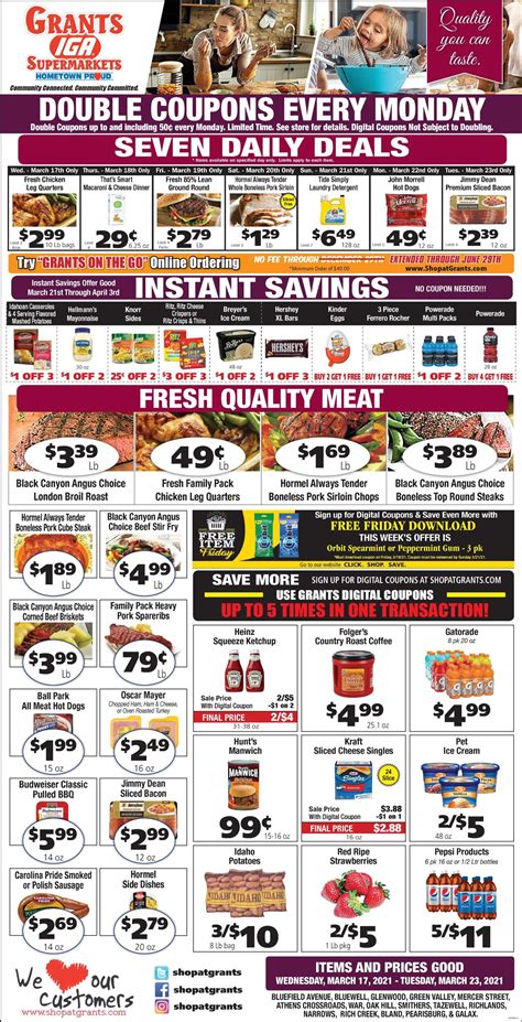 Grant's Supermarket Ad Circular - 03/17 - 03/23/2021 | Rabato