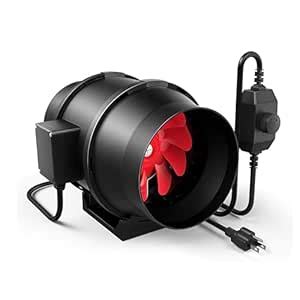 iPower Inline Duct Fan 6 Inch 395 CFM with Variable Speed Controller ...