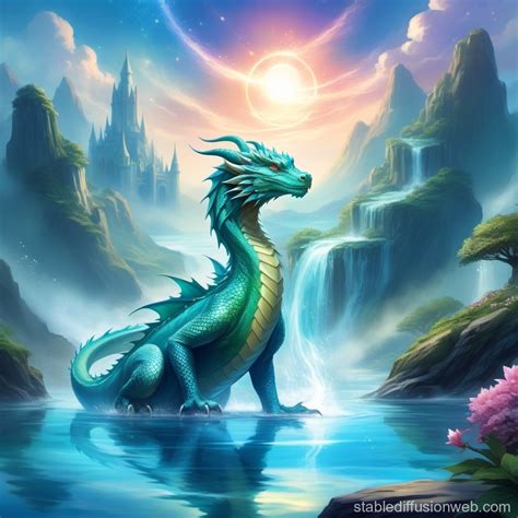 Mystical Water Dragon | Stable Diffusion Online