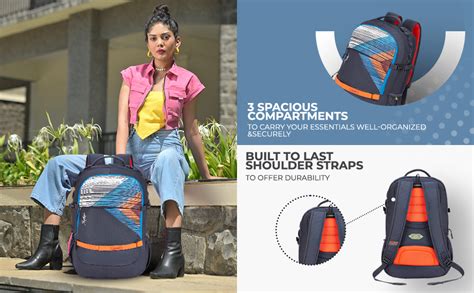 Buy Skybags 3 Compartments Cruze XL College Laptop Backpack Iron, 31 L ...