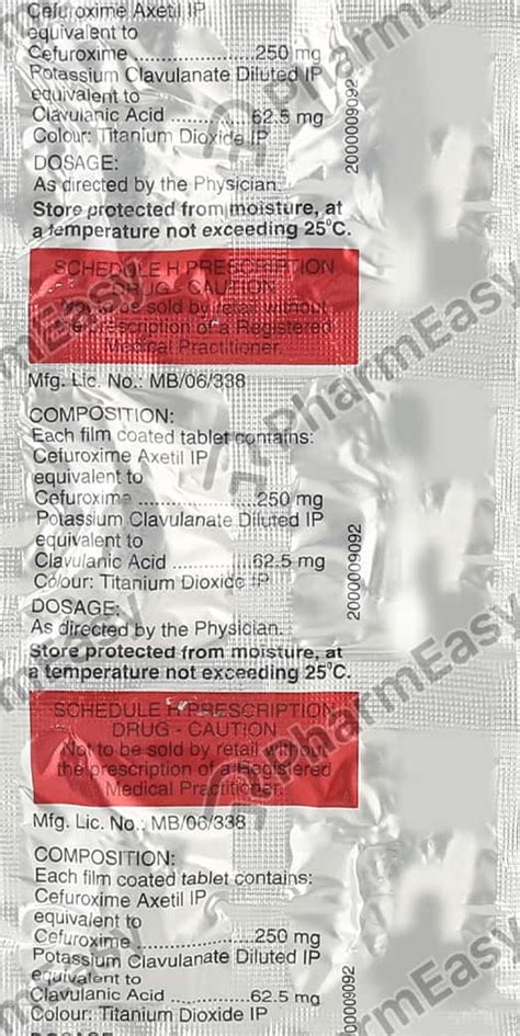 Zefu Cv 250mg Strip Of 6 Tablets: Uses, Side Effects, Price & Dosage ...