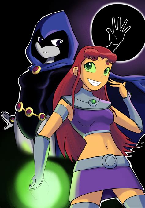 Raven and Starfire by goshaag on DeviantArt