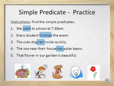 Simple Predicates and Complete Predicates - Video and Worksheet - YouTube