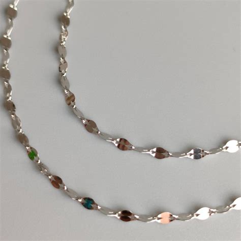 pt850 レディース ペタルチェーン ネックレス 1.6g 46㎝ C954 アクセサリー